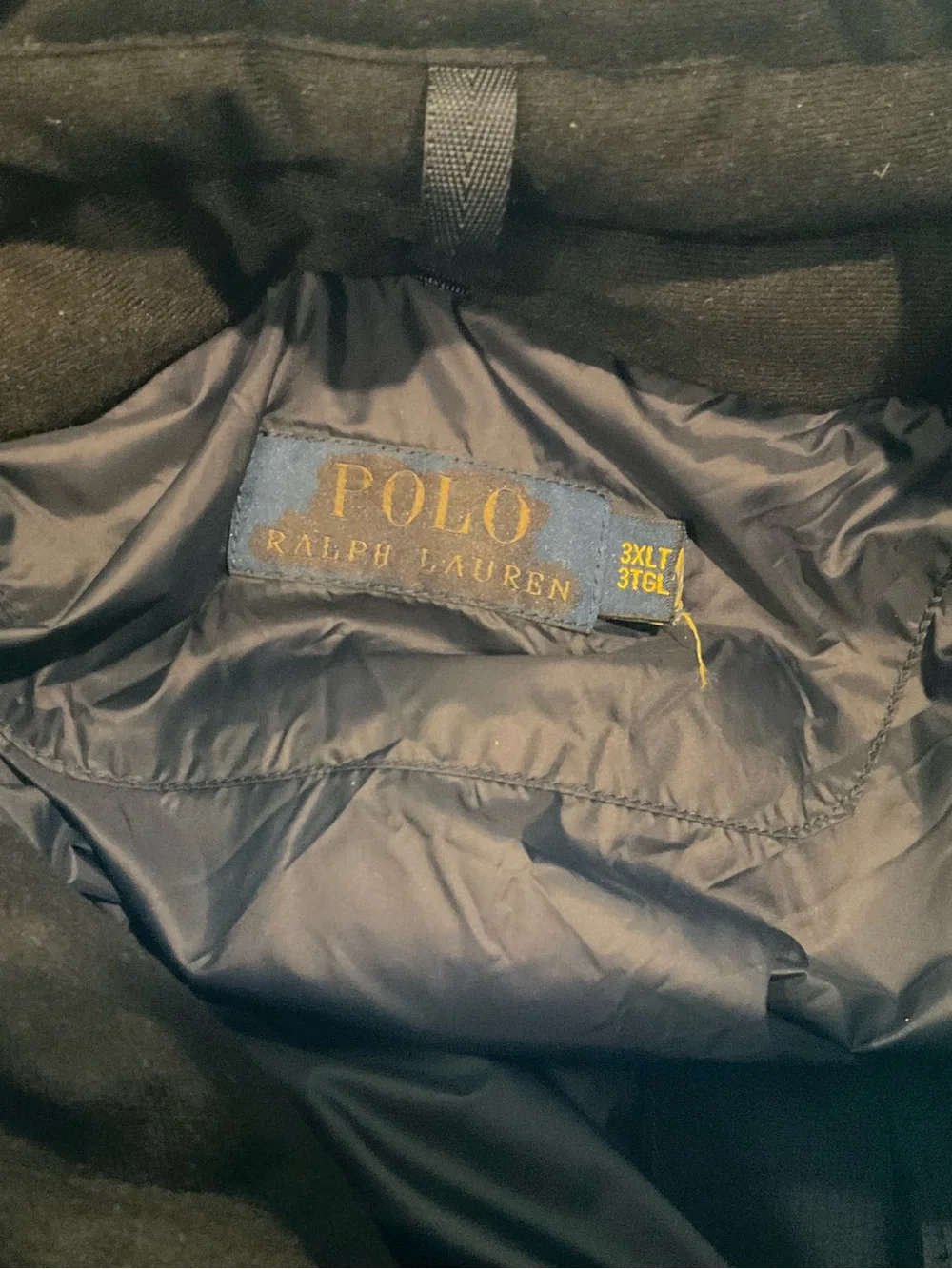 POLO Ralph Lauren Big & Tall Navy HOODED DOWN FILLED Puffer Parka Jacket sz 3XLT